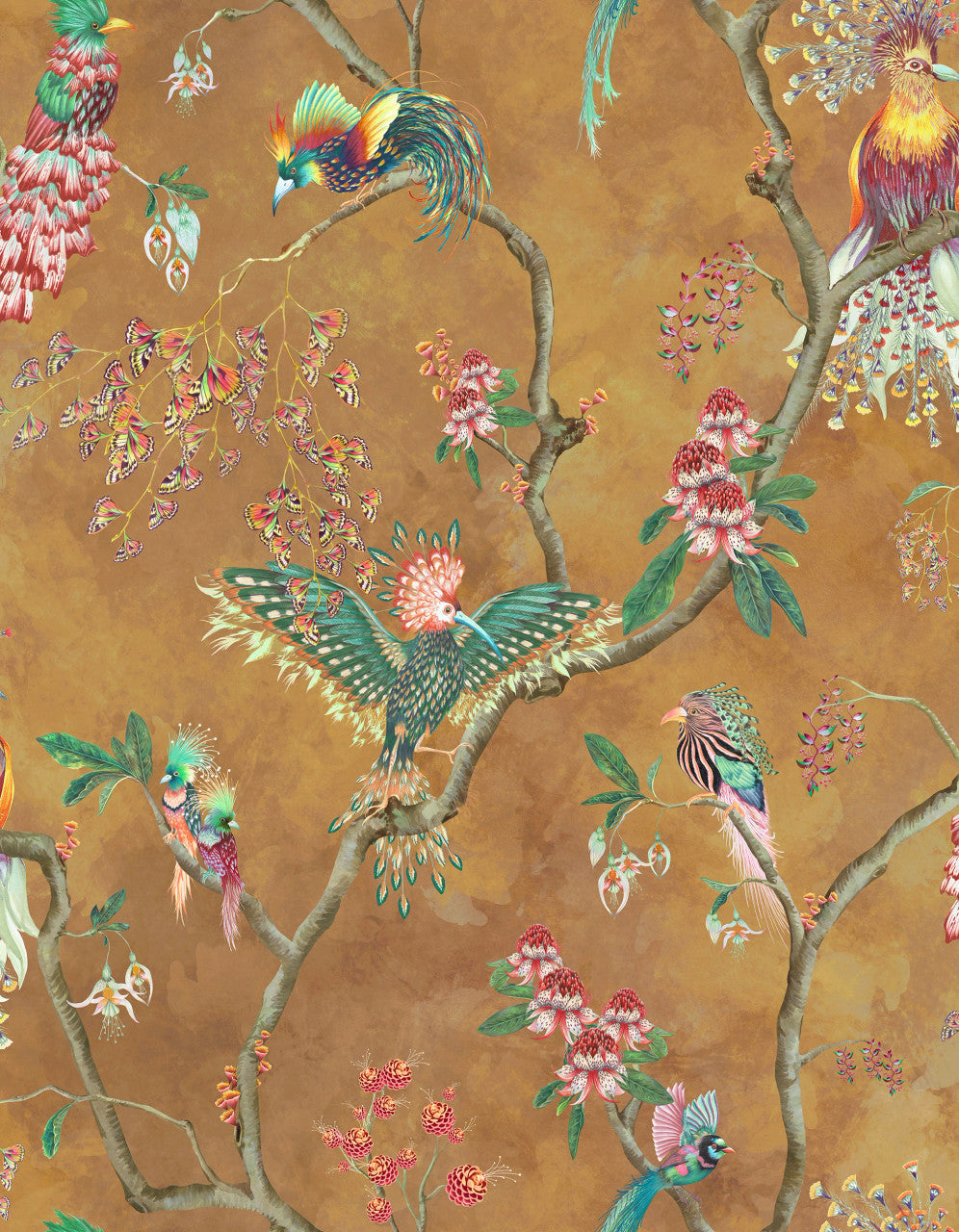 BMWL005/01A Birds in Paradise Wild Life Wallpaper by Brand McKenzie