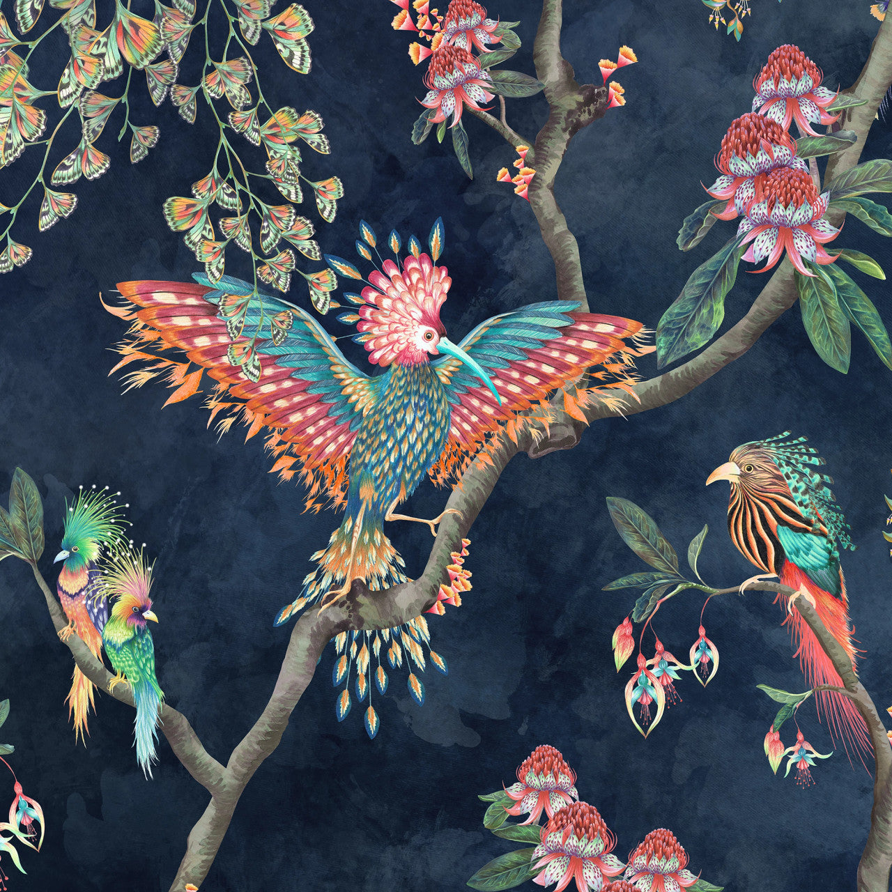BMWL005/01B Birds in Paradise Wild Life Wallpaper by Brand McKenzie