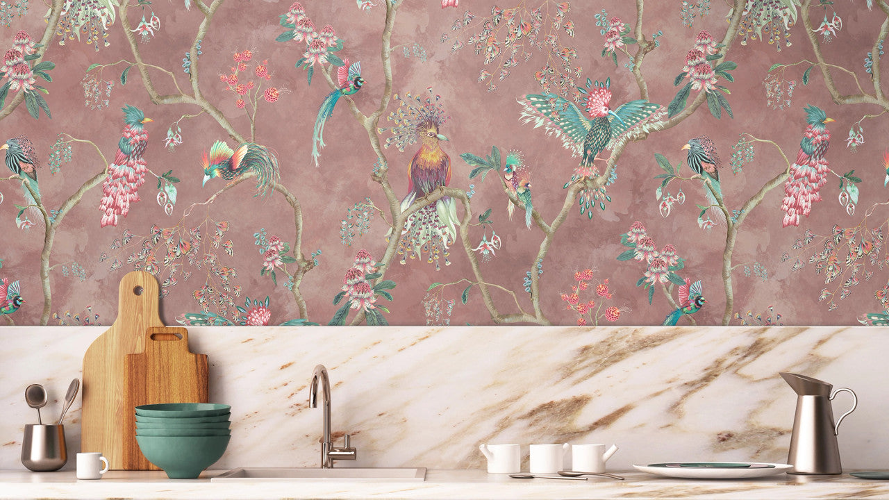 BMWL005/01C Birds in Paradise Wild Life Wallpaper by Brand McKenzie