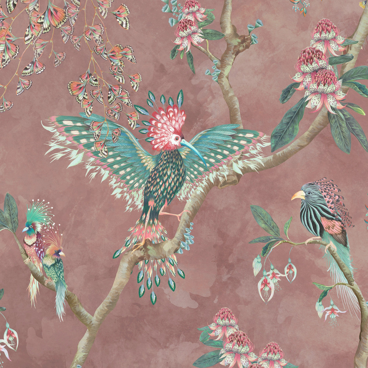 BMWL005/01C Birds in Paradise Wild Life Wallpaper by Brand McKenzie