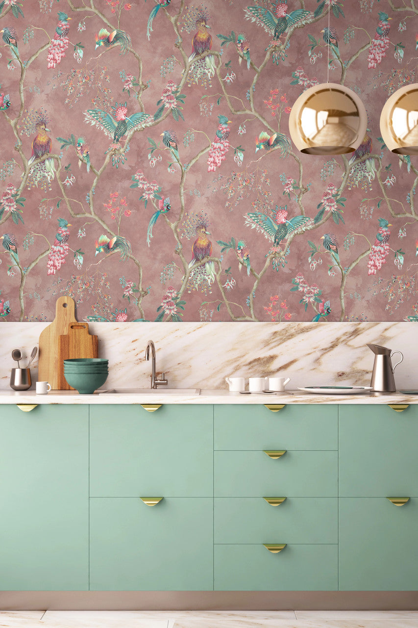 BMWL005/01C Birds in Paradise Wild Life Wallpaper by Brand McKenzie