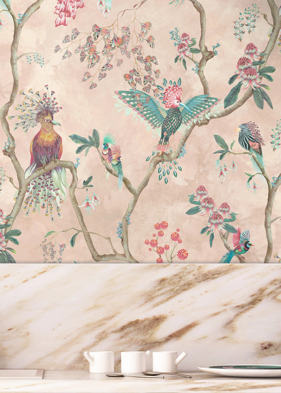 BMWL005/01D Birds in Paradise Wild Life Wallpaper by Brand McKenzie