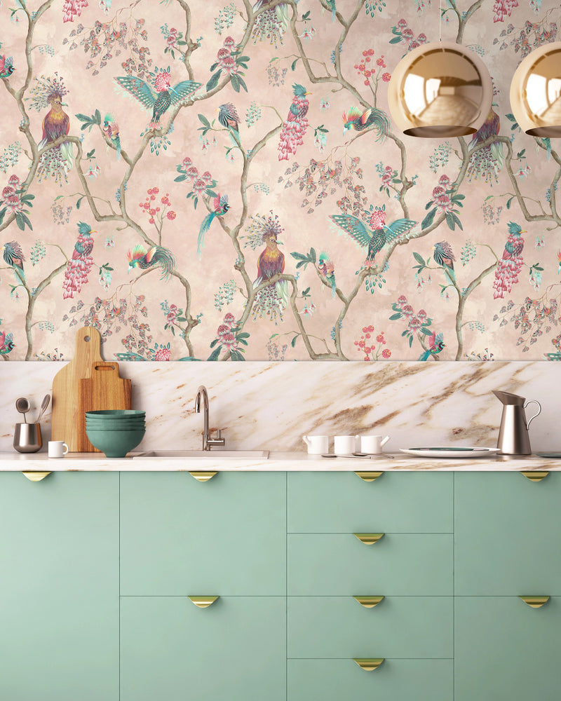 BMWL005/01D Birds in Paradise Wild Life Wallpaper by Brand McKenzie