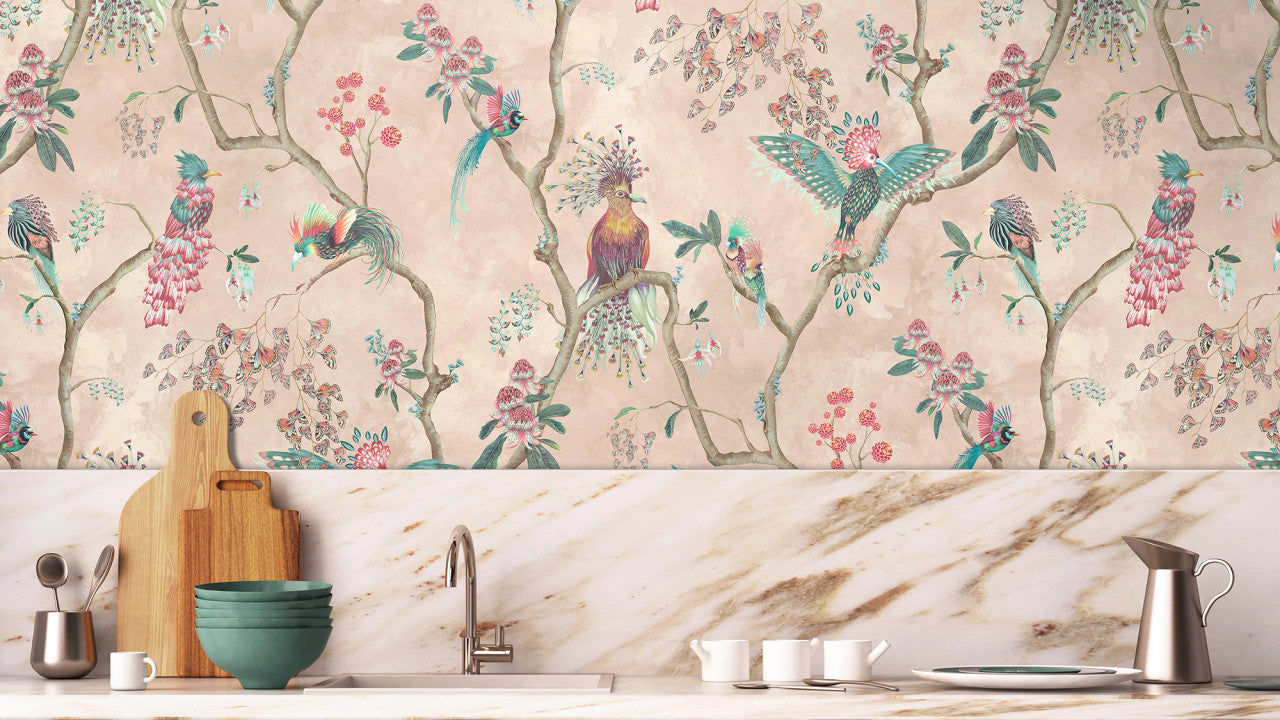 BMWL005/01D Birds in Paradise Wild Life Wallpaper by Brand McKenzie