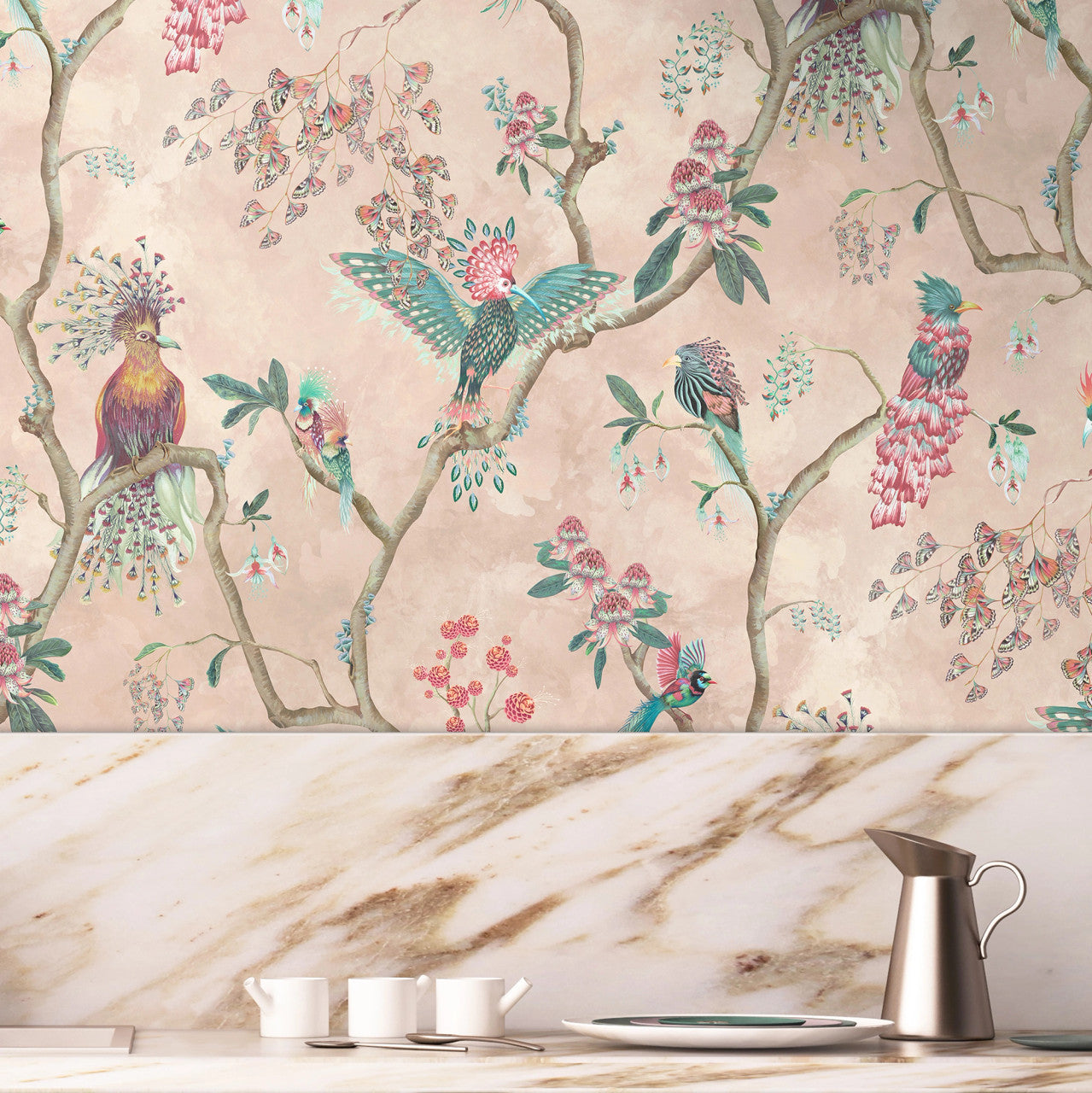 BMWL005/01D Birds in Paradise Wild Life Wallpaper by Brand McKenzie