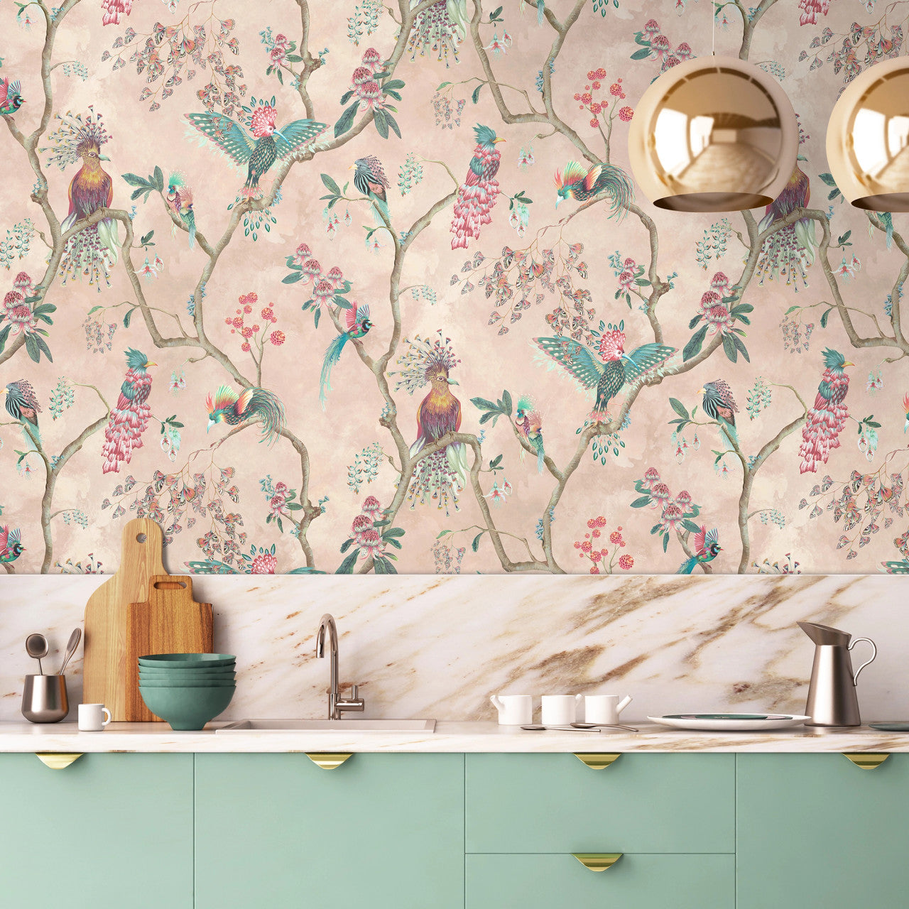 BMWL005/01D Birds in Paradise Wild Life Wallpaper by Brand McKenzie