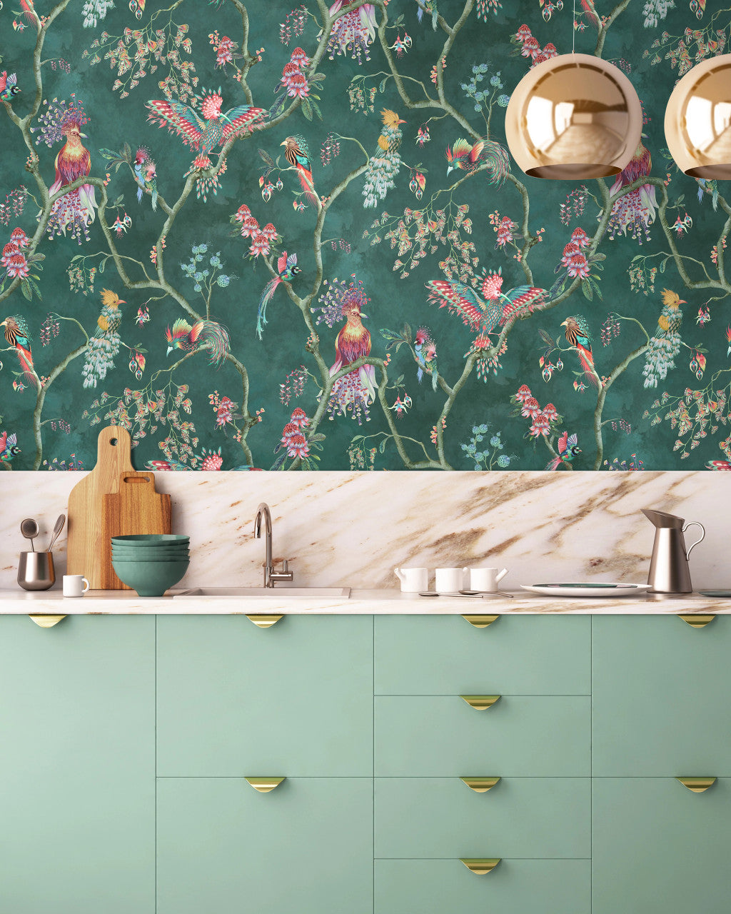 BMWL005/01E Birds in Paradise Wild Life Wallpaper by Brand McKenzie