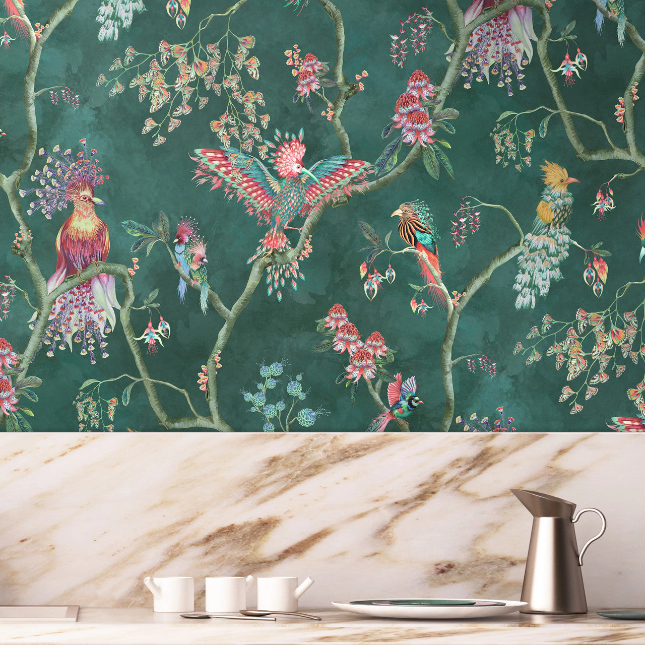 BMWL005/01E Birds in Paradise Wild Life Wallpaper by Brand McKenzie