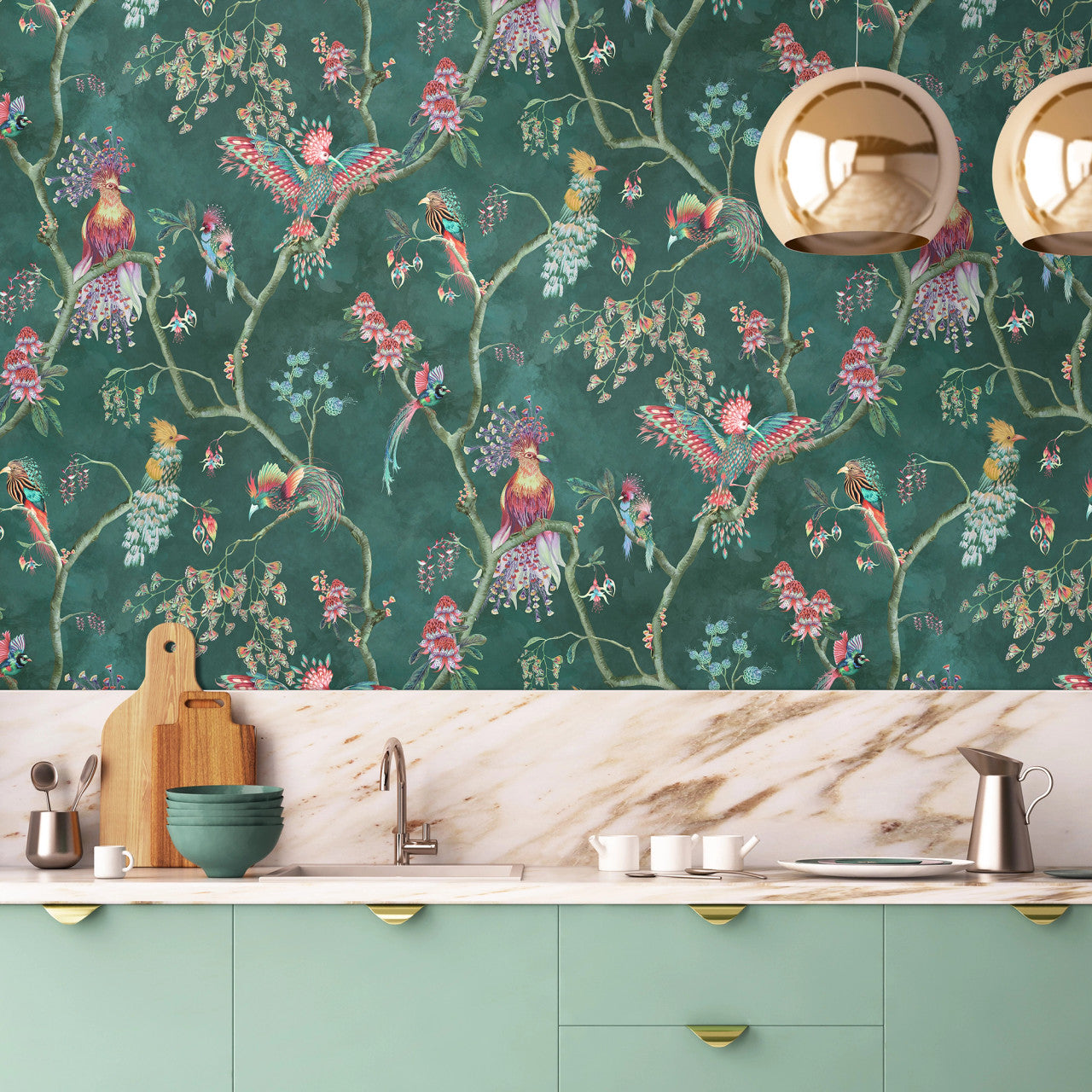 BMWL005/01E Birds in Paradise Wild Life Wallpaper by Brand McKenzie