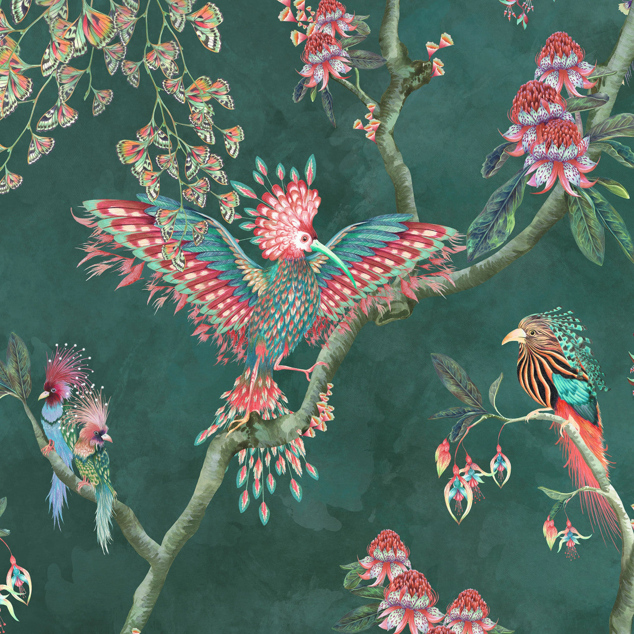 BMWL005/01E Birds in Paradise Wild Life Wallpaper by Brand McKenzie