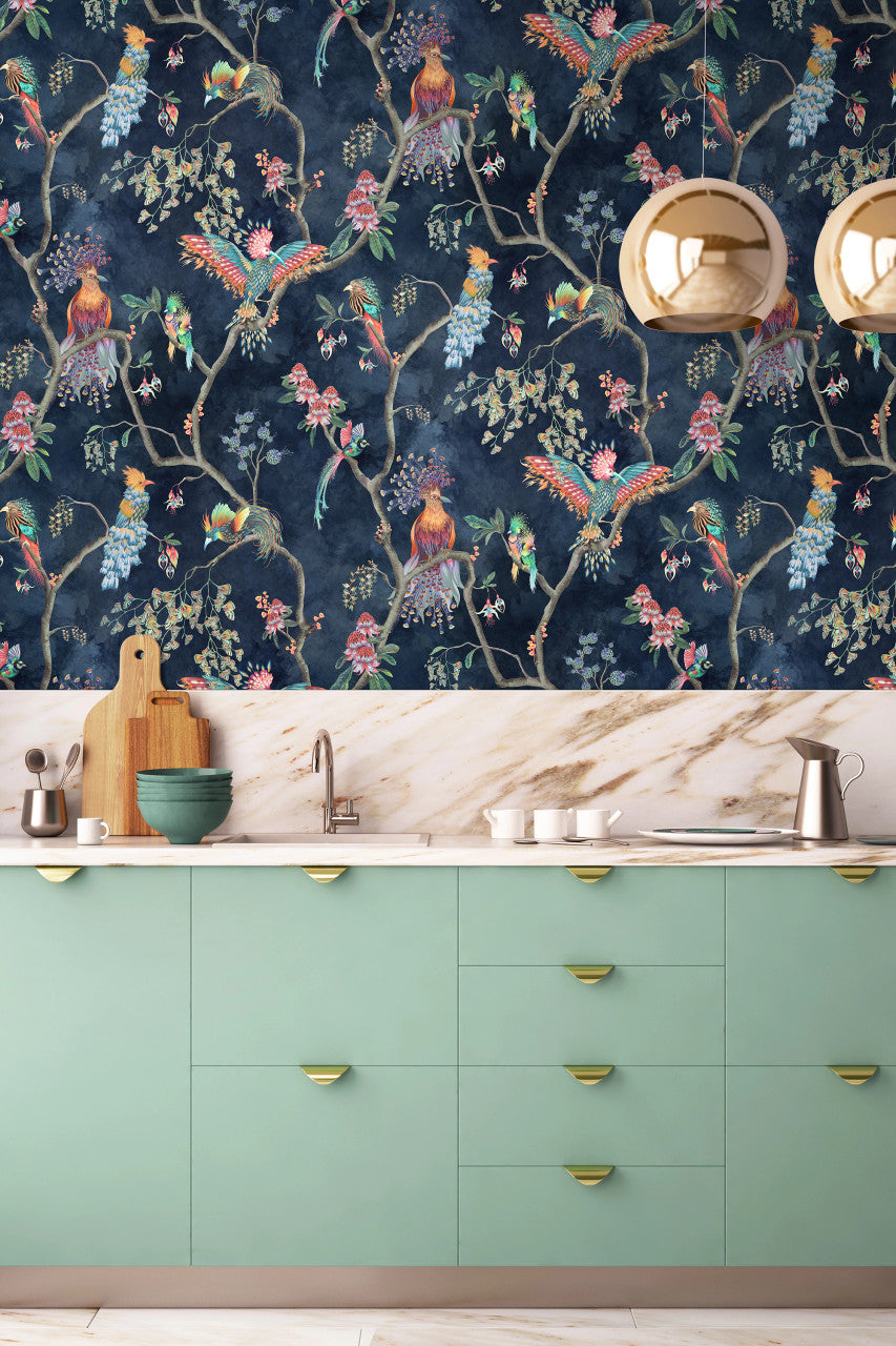 BMWL005/01B Birds in Paradise Wild Life Wallpaper by Brand McKenzie