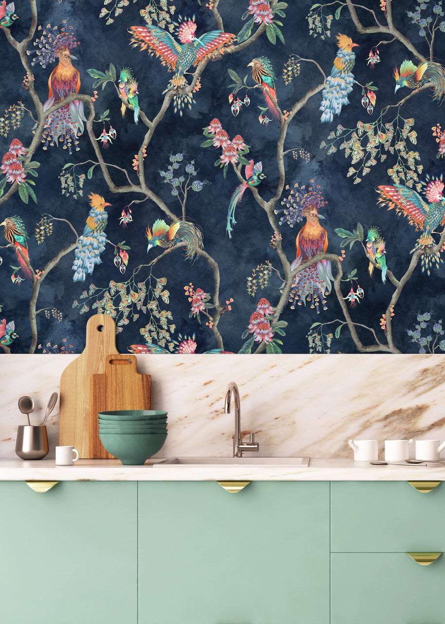 BMWL005/01B Birds in Paradise Wild Life Wallpaper by Brand McKenzie