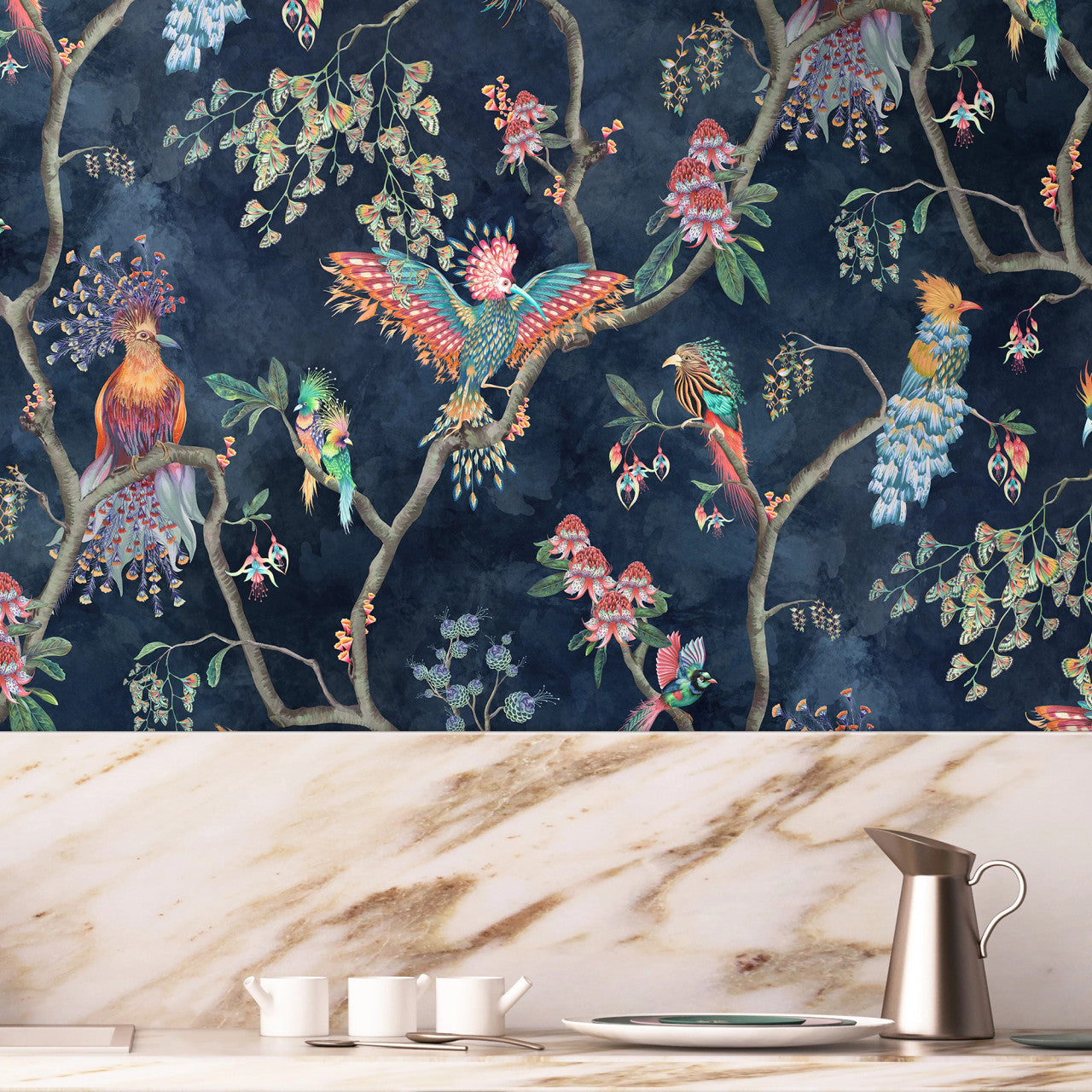 BMWL005/01B Birds in Paradise Wild Life Wallpaper by Brand McKenzie