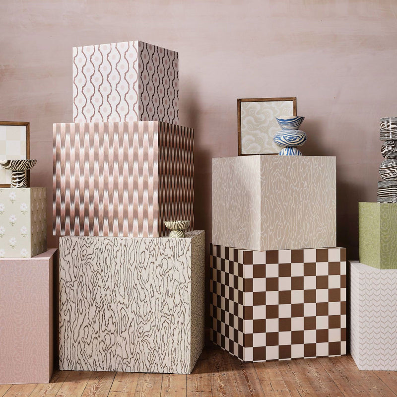 Blenets Check Henry Holland Chocolate Wallpaper by Harlequin