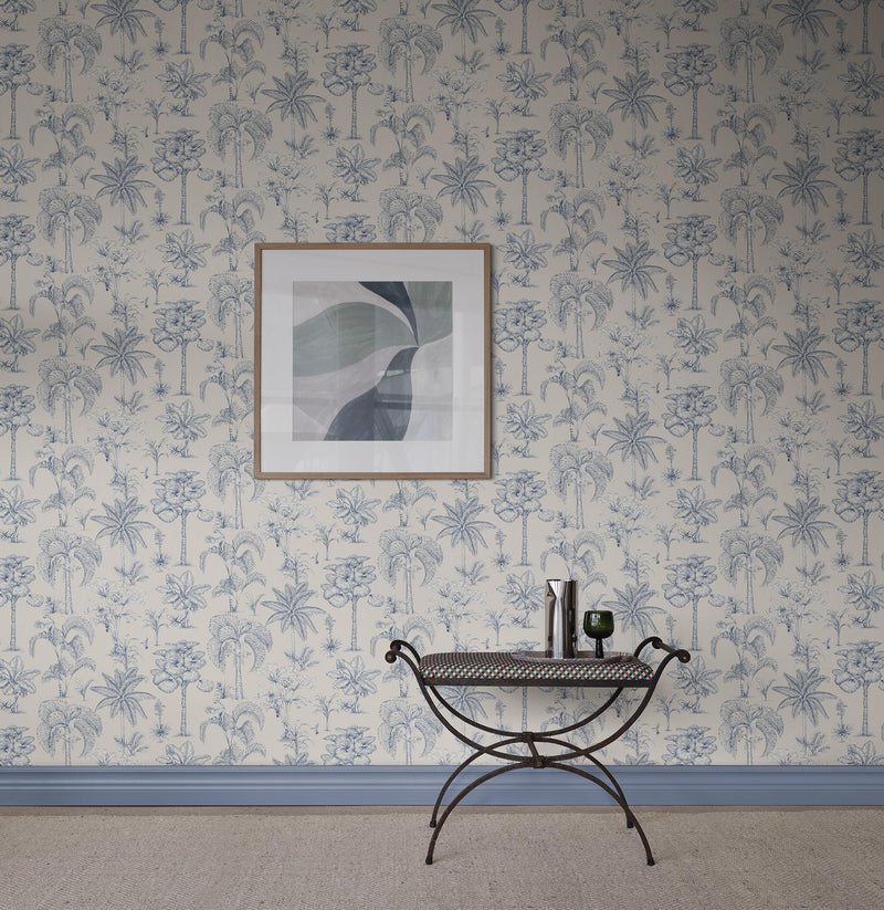 S10649 Blue Adele Familjen Wallpaper by Sandberg