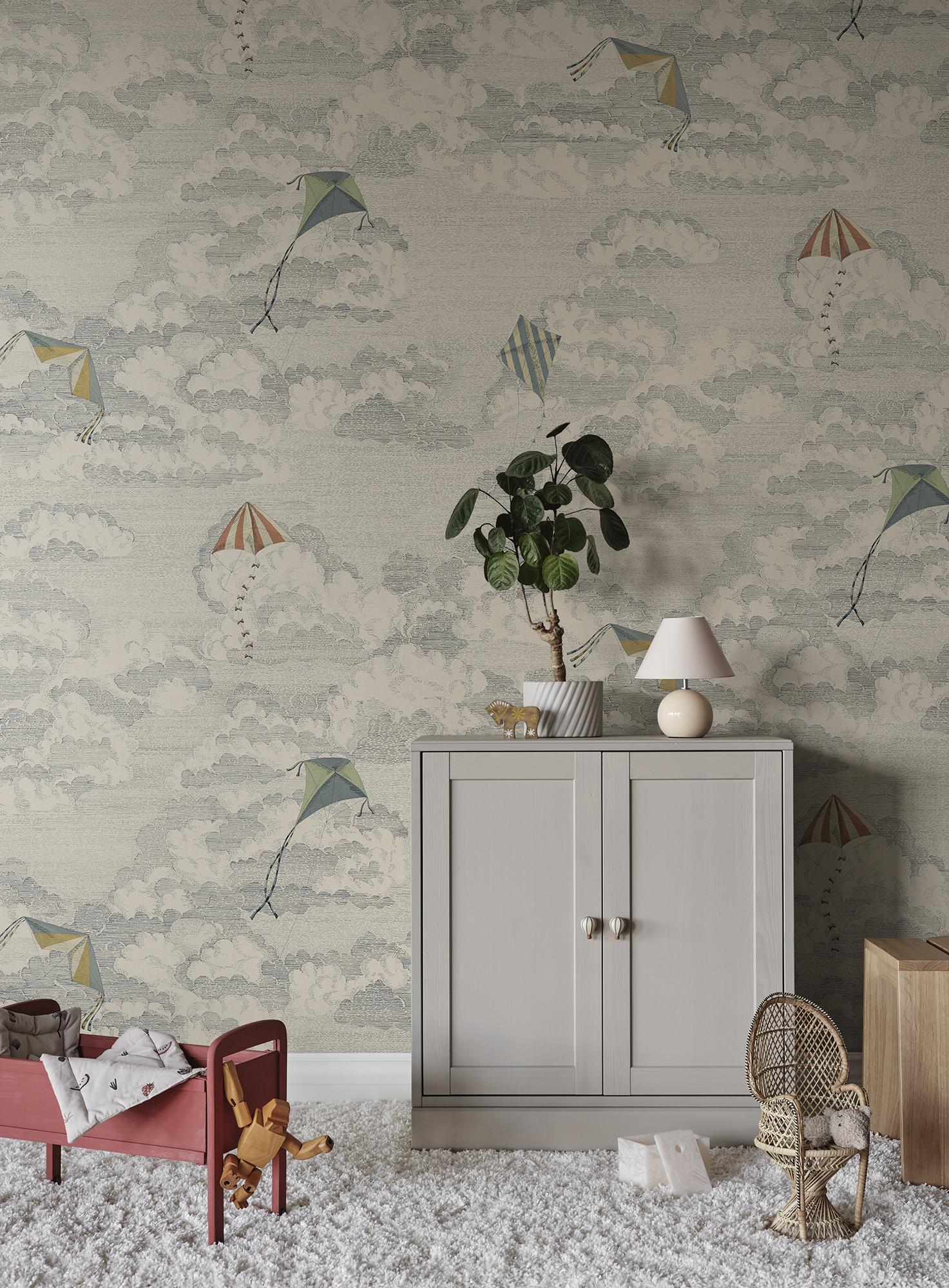 S10644 Blue Bonnie and Kites Familjen Mural by Sandberg