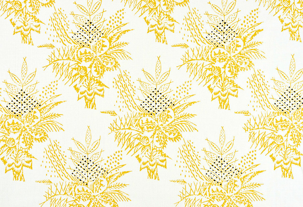 Bouquet Lemon fabric by Christopher Farr Cloth