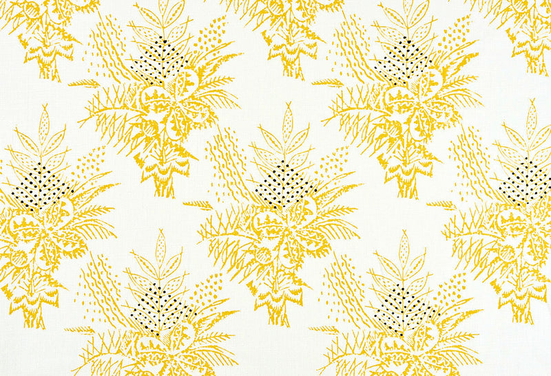 Bouquet Lemon fabric by Christopher Farr Cloth