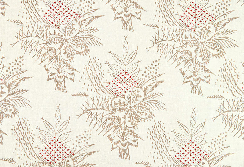Bouquet Natural fabric by Christopher Farr Cloth