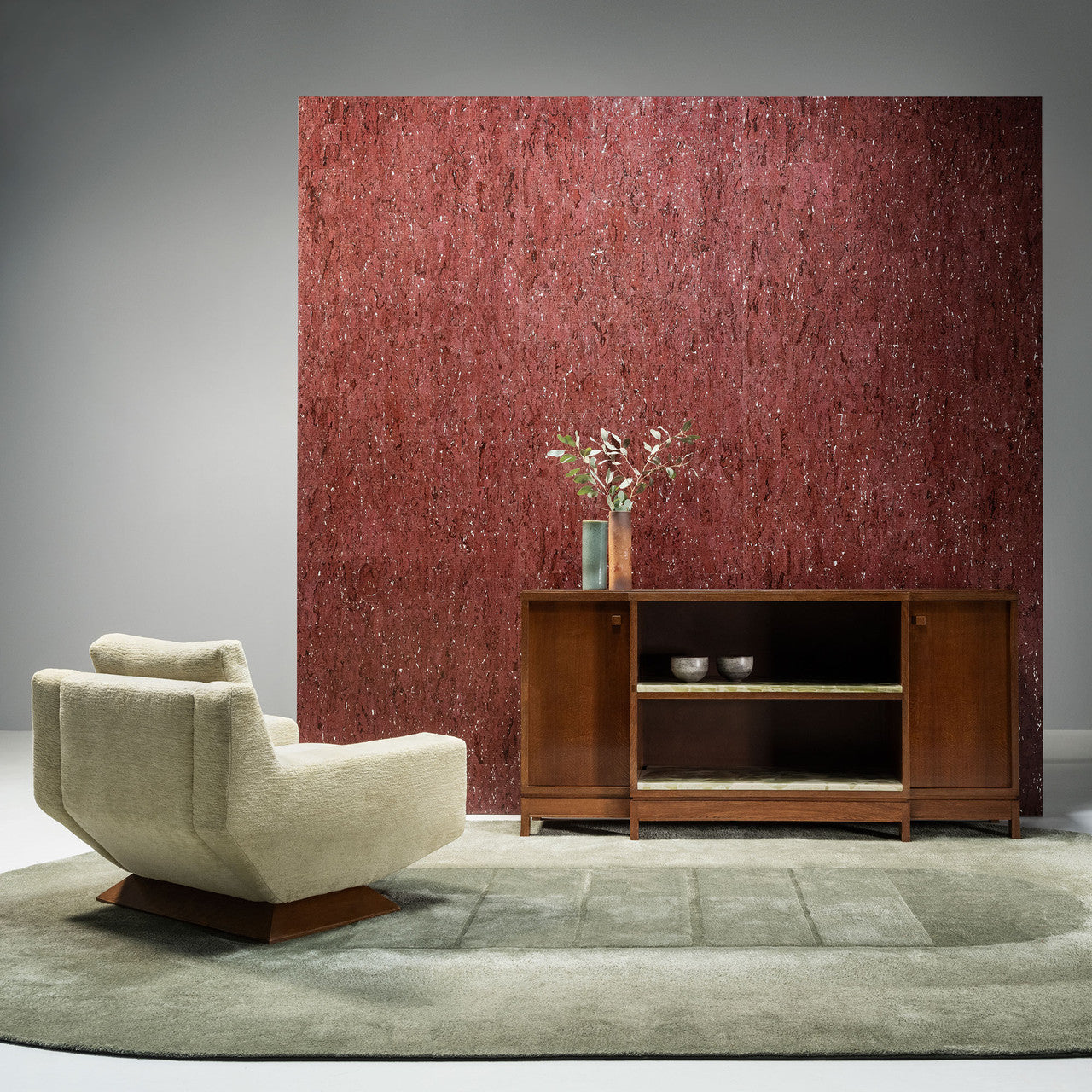 90590 Alentejo Cork Boutique Burgundy Wallpaper By Arte