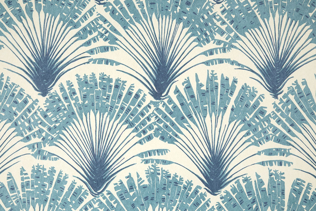 Brisa Cobalt Wallpaper by Christopher Farr Cloth