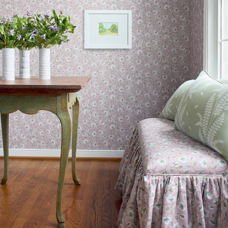 Chelsea Bristol Soft Blue & Green Wallpaper by Anna French | AT57839