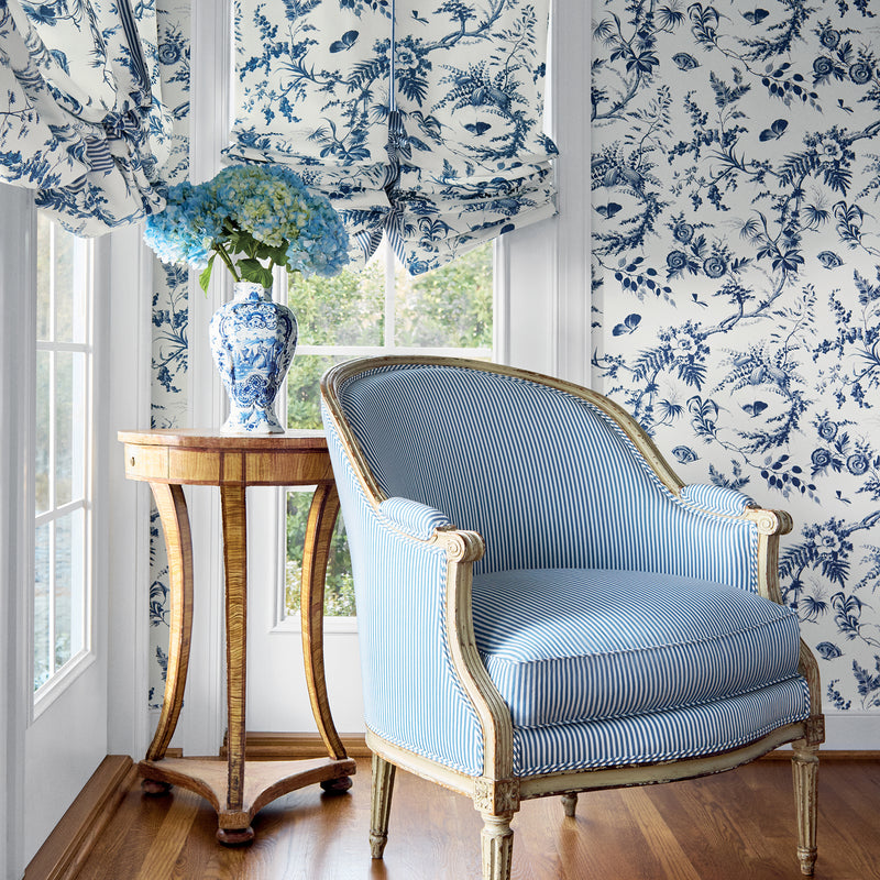 Newlands Toile Bristol Blush Wallpaper by Anna French | AT57835