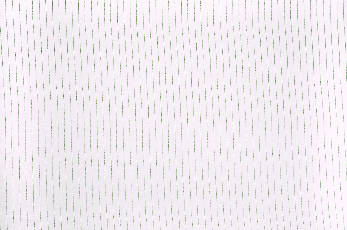 Broken Stripe Green fabric by Christopher Farr Cloth