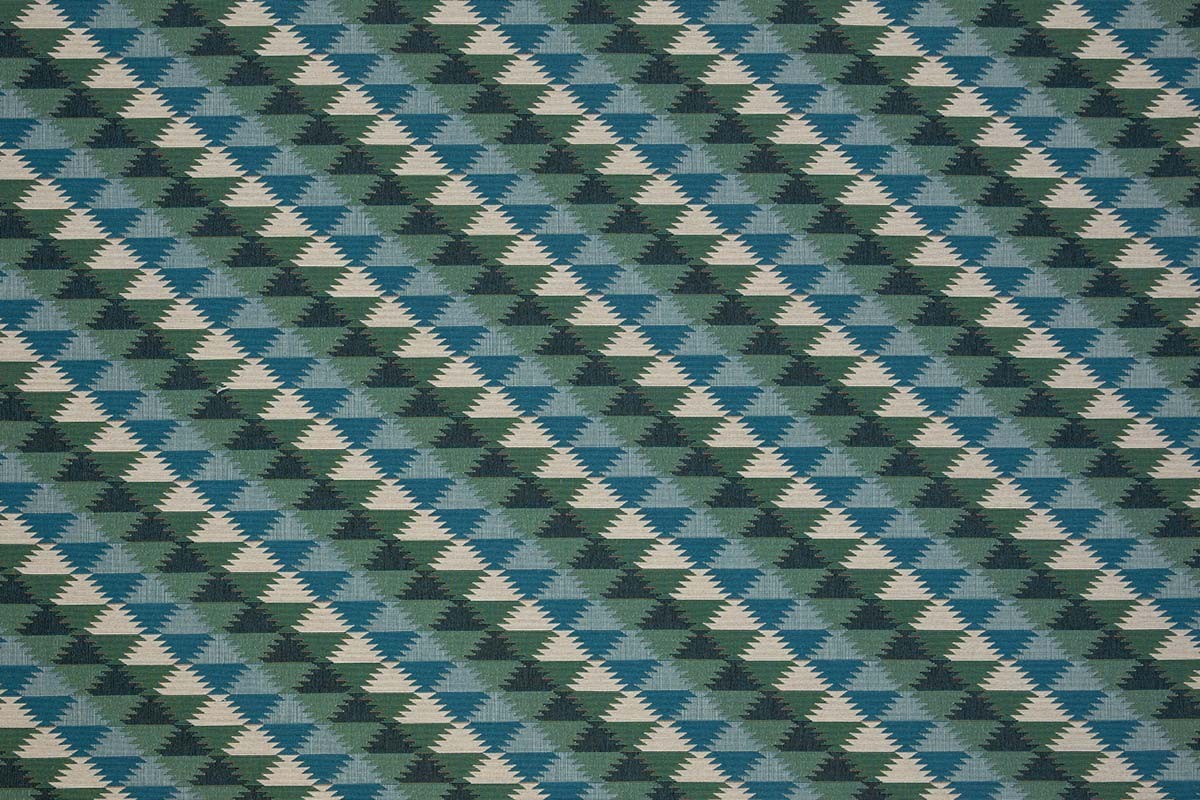 Busy Lizzie Aqua fabric by Christopher Farr Cloth