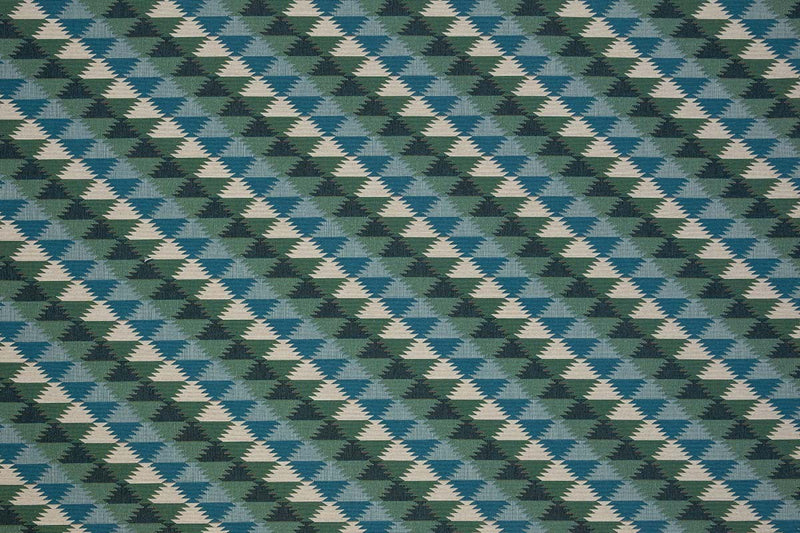 Busy Lizzie Aqua fabric by Christopher Farr Cloth