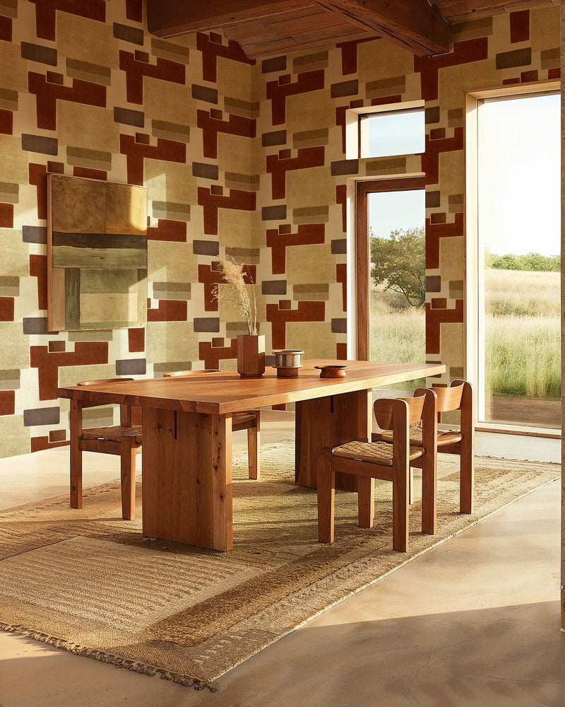 Zacatecas Terracota Sarape Wallpaper by Coordonné