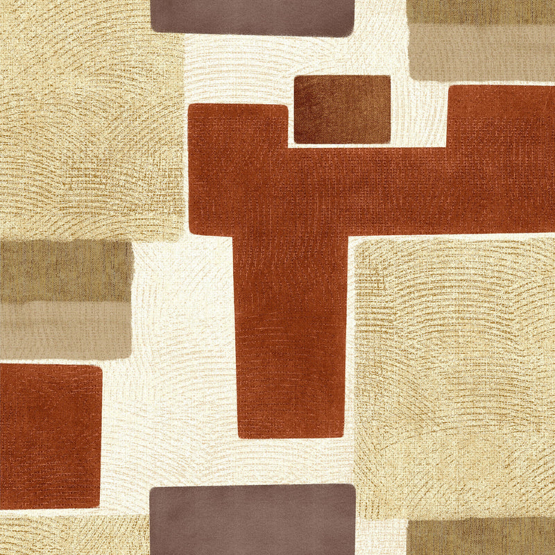 Zacatecas Terracota Sarape Wallpaper by Coordonné