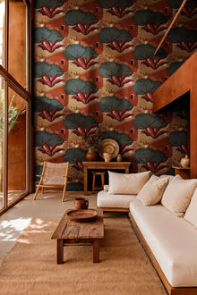 Nopoló Terracota Sarape Wallpaper by Coordonné