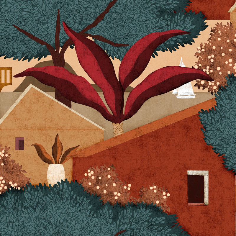 Nopoló Terracota Sarape Wallpaper by Coordonné