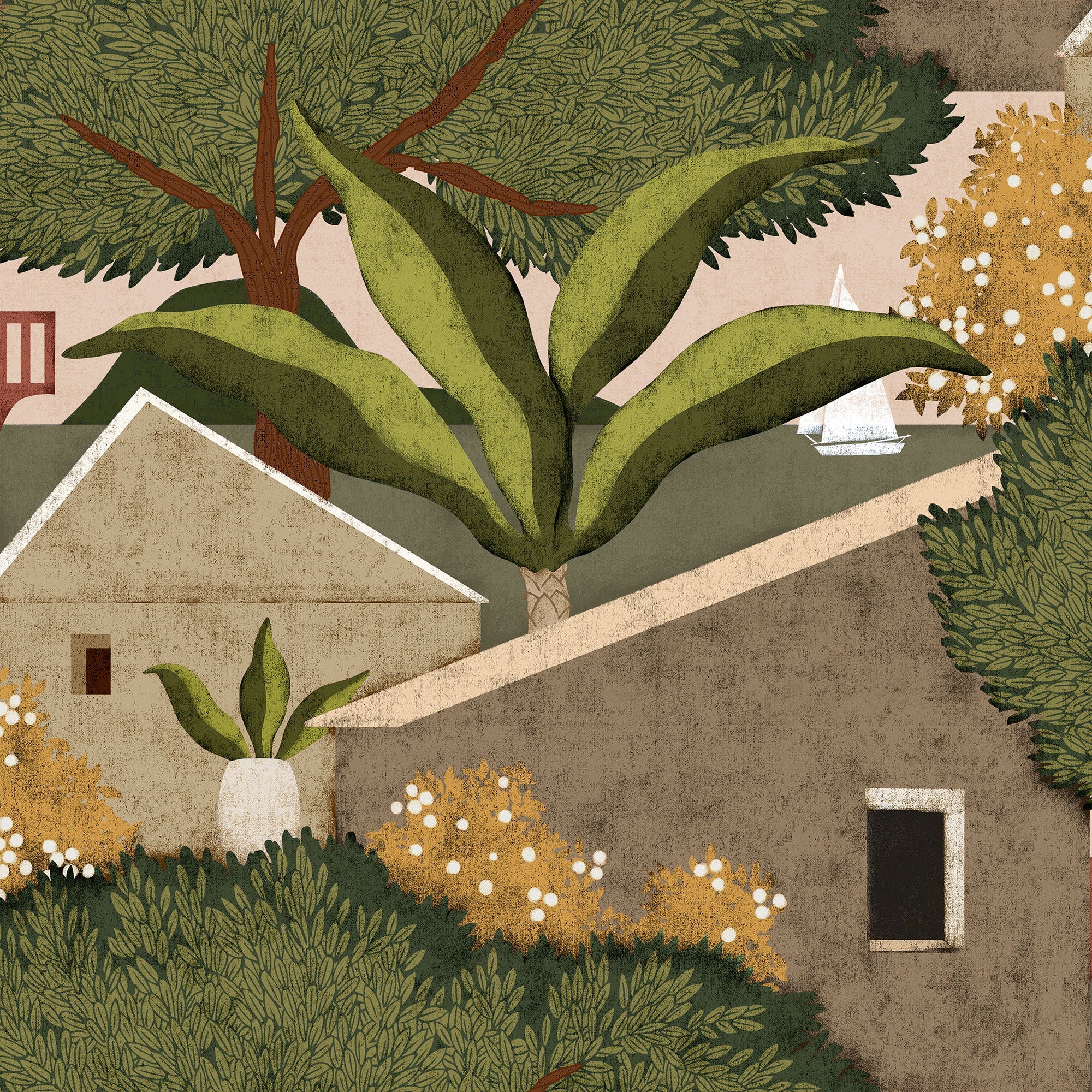 Nopoló Cactus Sarape Wallpaper by Coordonné
