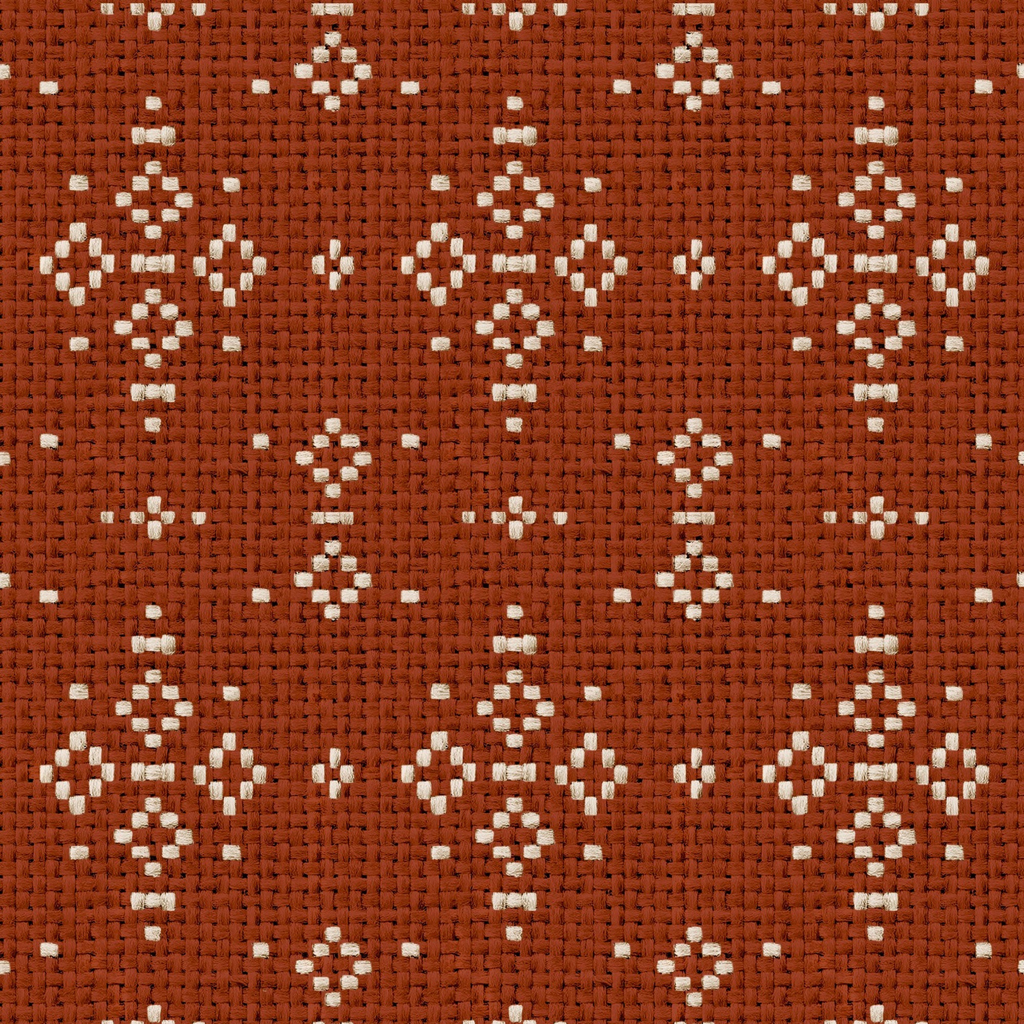 Mazahua Terracota Sarape Wallpaper by Coordonné