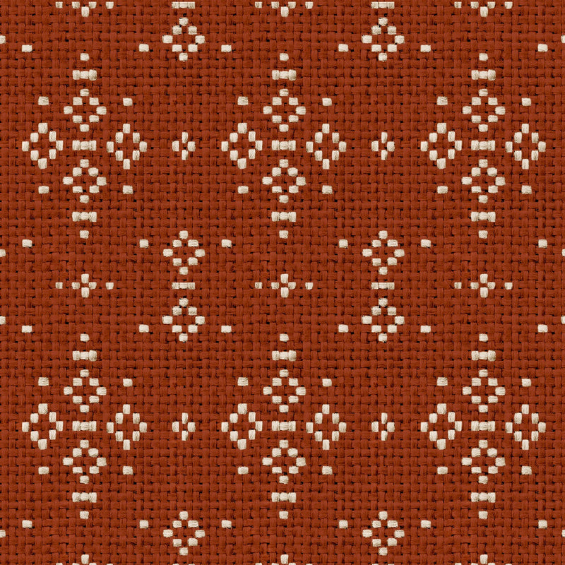 Mazahua Terracota Sarape Wallpaper by Coordonné