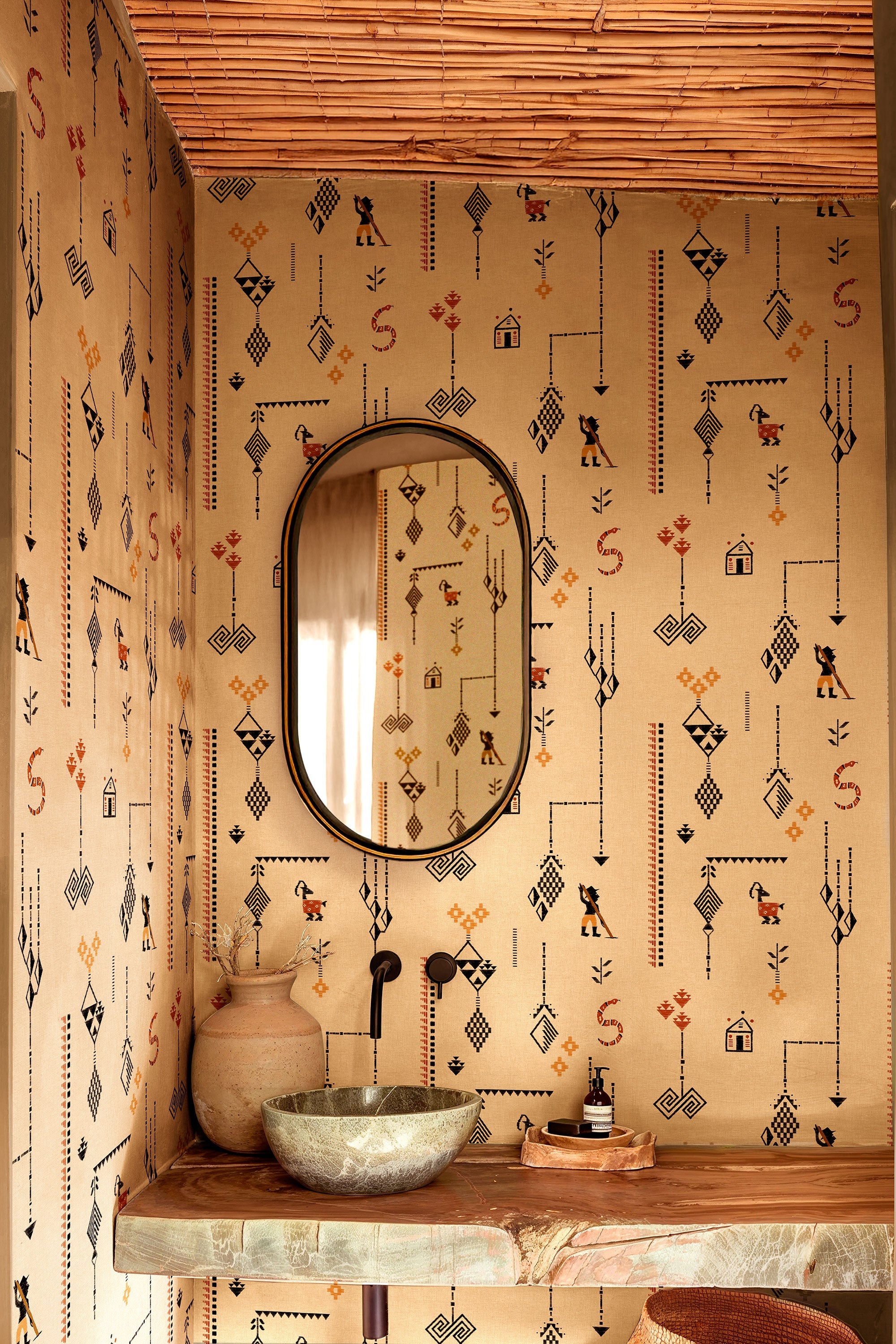 Criollo Terracota Sarape Wallpaper by Coordonné