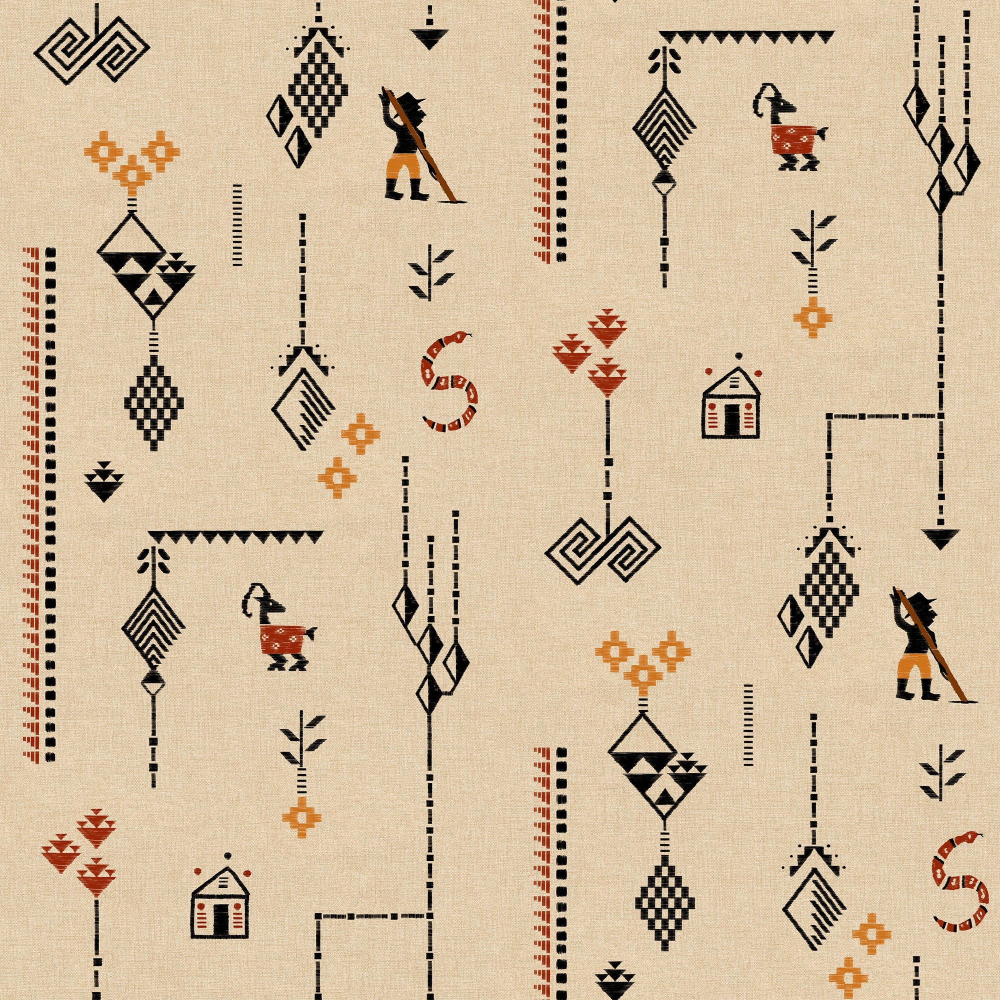 Criollo Terracota Sarape Wallpaper by Coordonné