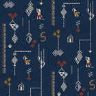 Criollo Índigo Sarape Wallpaper by Coordonné