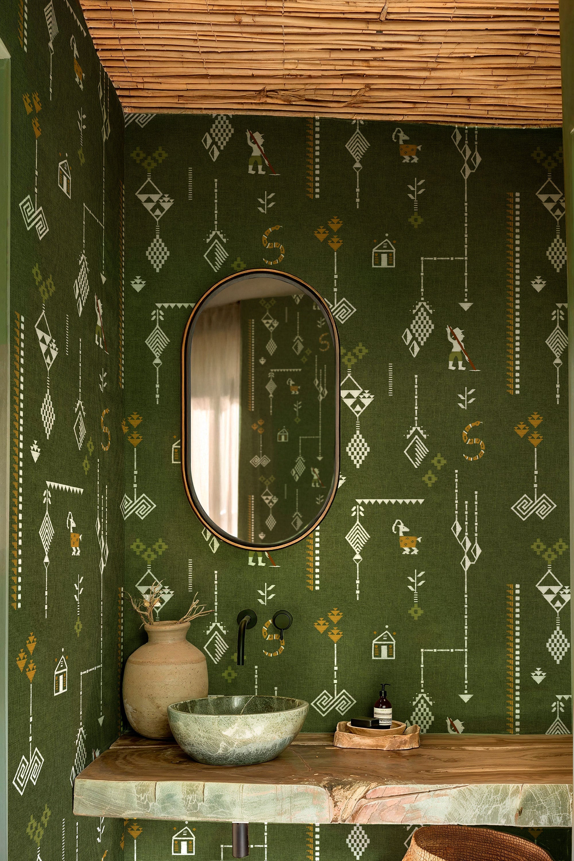 Criollo Cactus Sarape Wallpaper by Coordonné