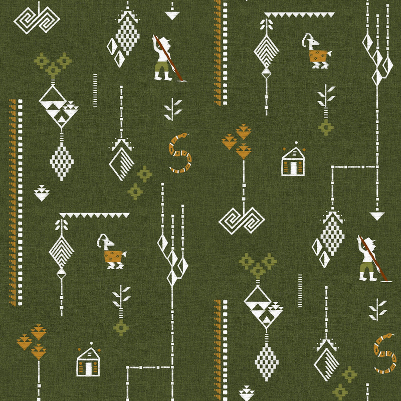 Criollo Cactus Sarape Wallpaper by Coordonné
