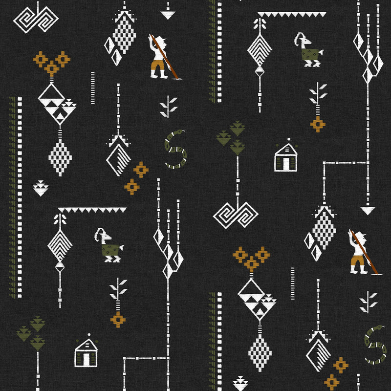 Criollo Carbón Sarape Wallpaper by Coordonné