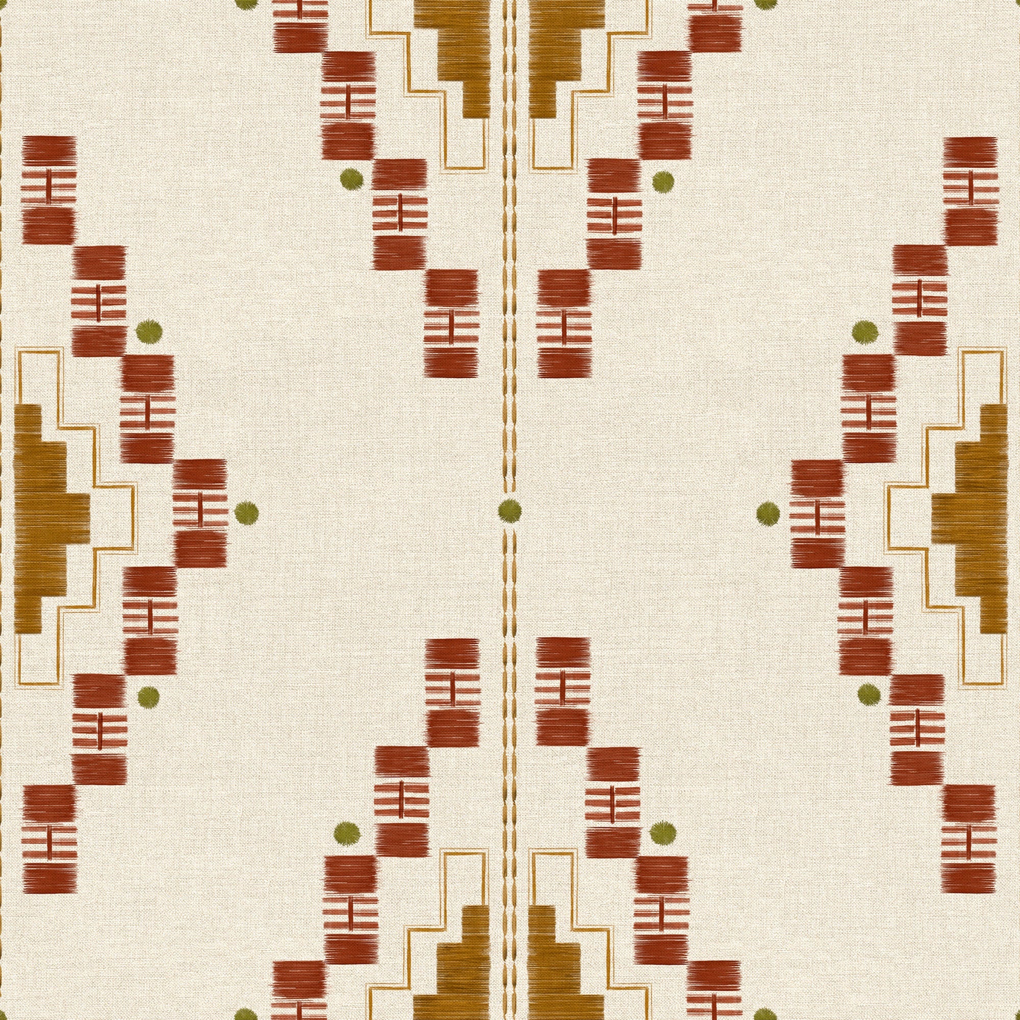 Andes Terracota Sarape Wallpaper by Coordonné