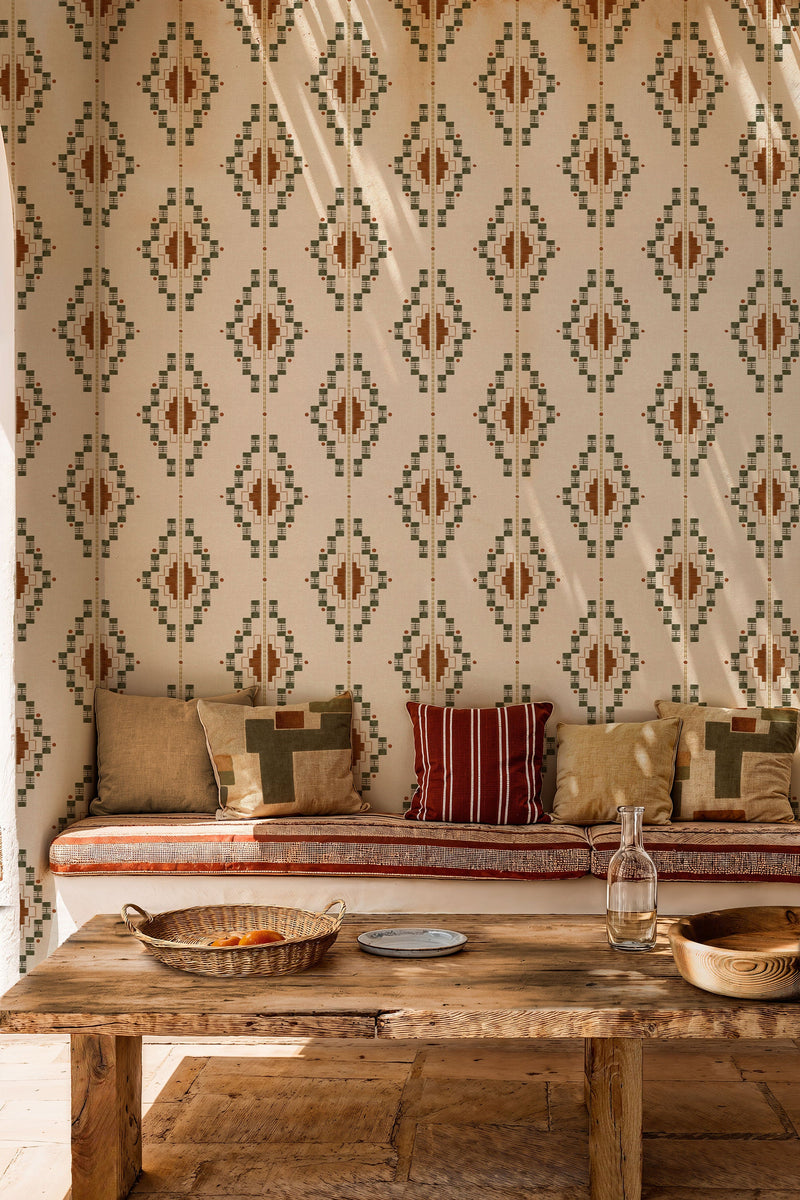 Andes Cactus Sarape Wallpaper by Coordonné