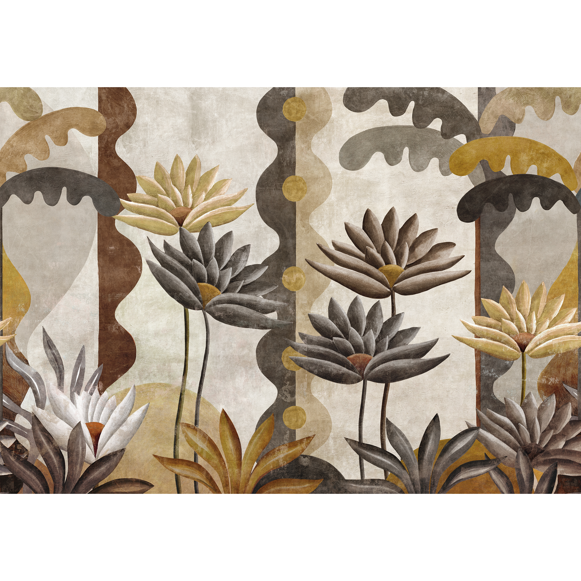 Ágaves Carbón Sarape Mural by Coordonné (390x280cm)