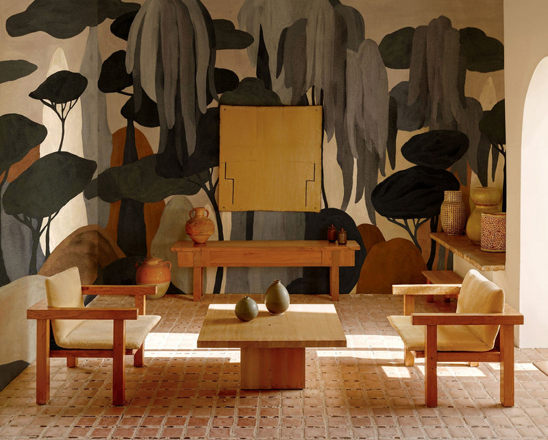 Camécuaro Carbón Sarape Mural by Coordonné (400x280cm)