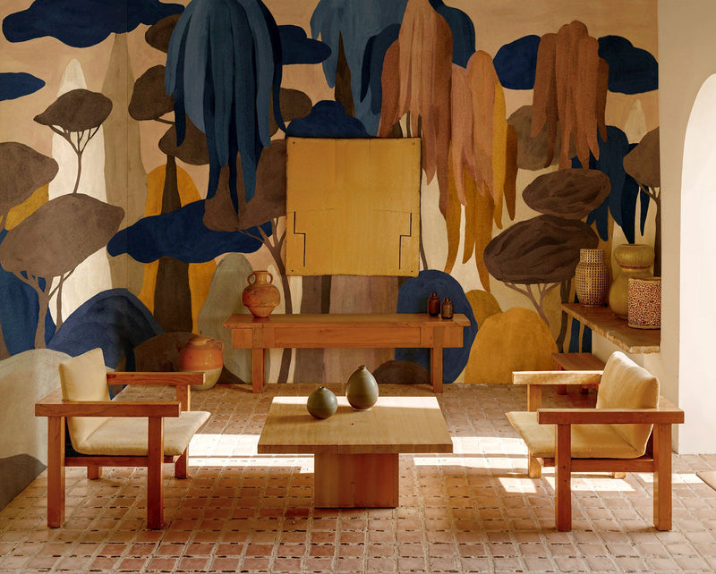 Camécuaro Índigo Sarape Mural by Coordonné (390x280cm)