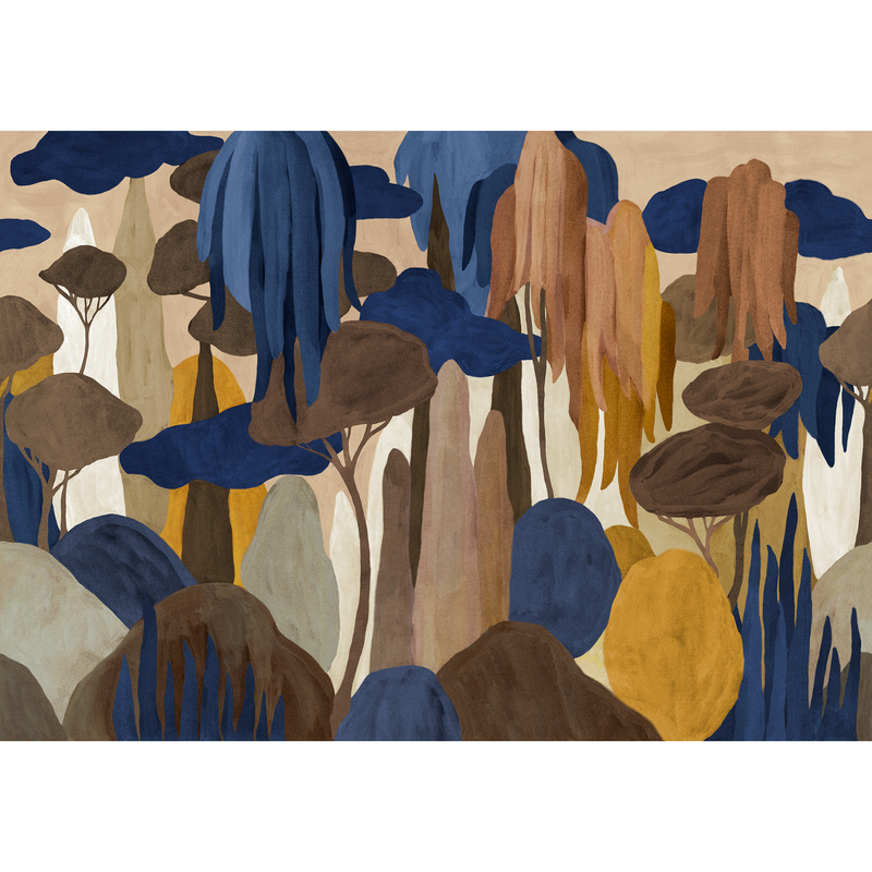Camécuaro Índigo Sarape Mural by Coordonné (390x280cm)