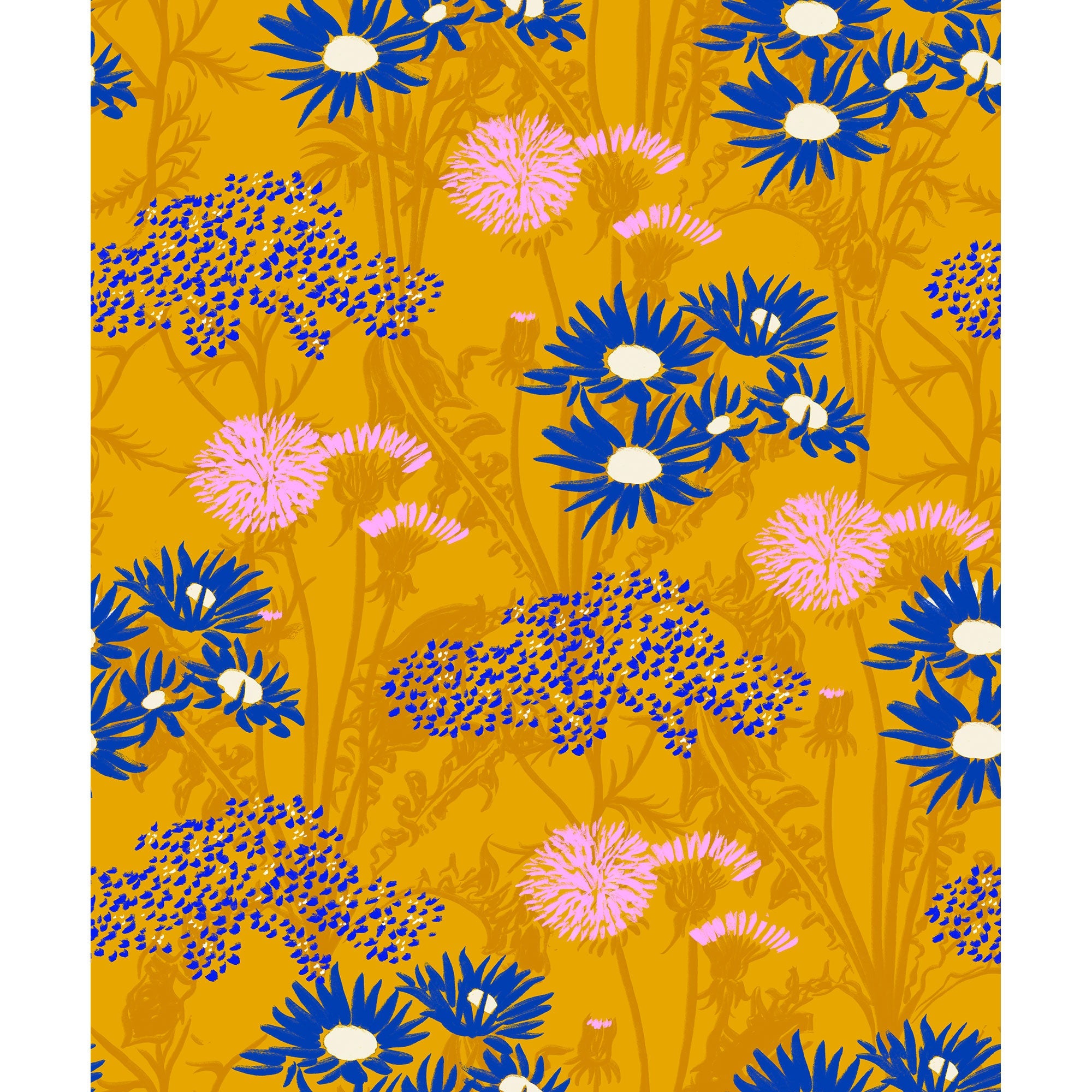 Picnic Golden Coco Dávez Colortherapills Wallpaper by Coordonné